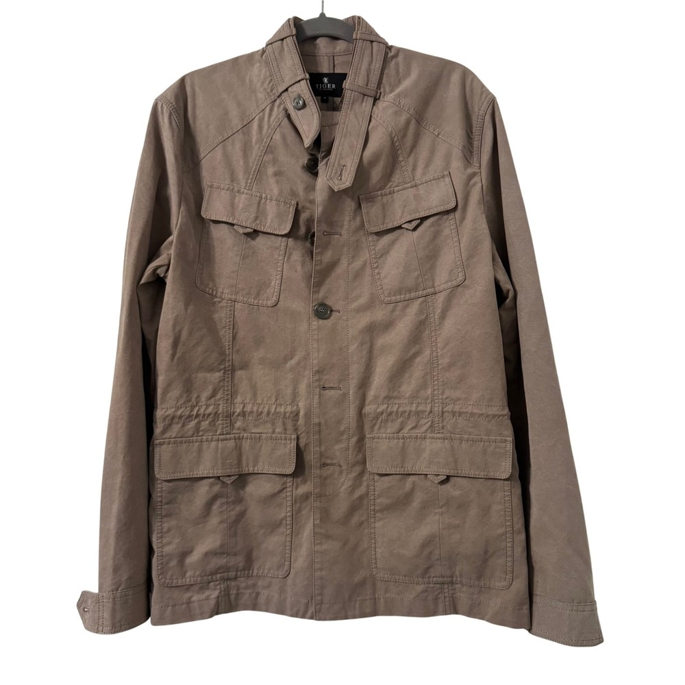 Tiger of Sweden Denison Field Jacket Mens M Taupe‎ Utility Military Minimalist